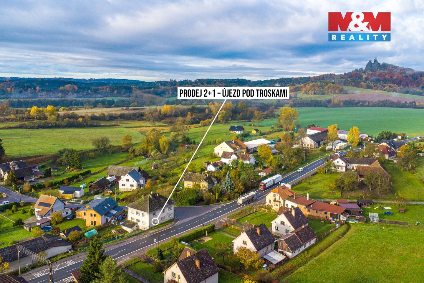 Prodej byt 2+1 - Újezd pod Troskami, 65 m²