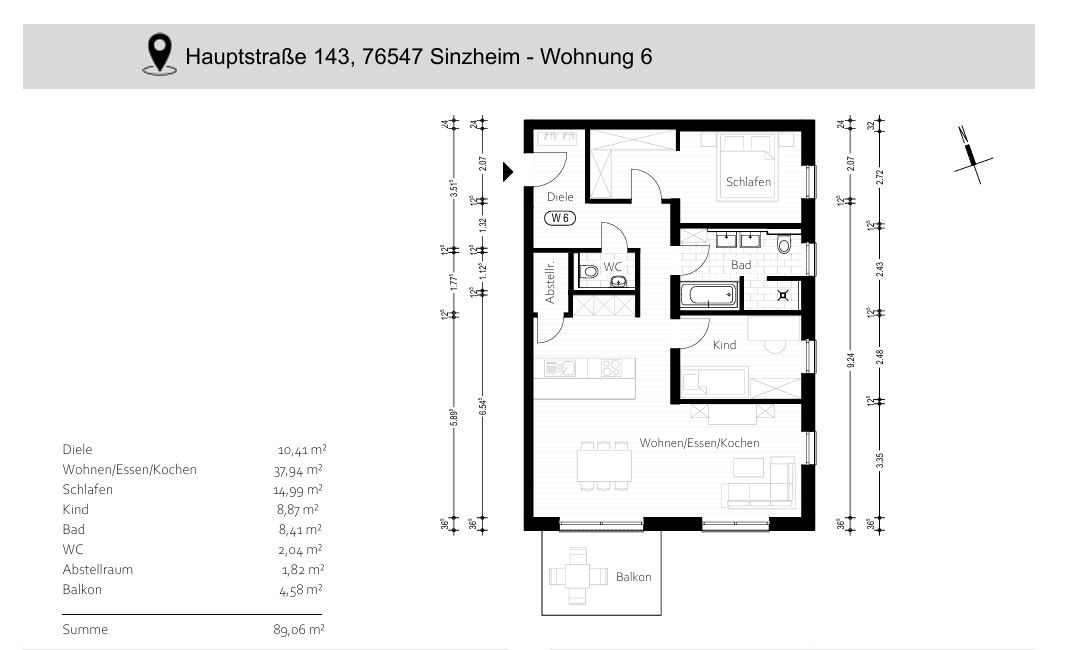 3+1, , Bádensko-Württembersko, 90 m² - 2
