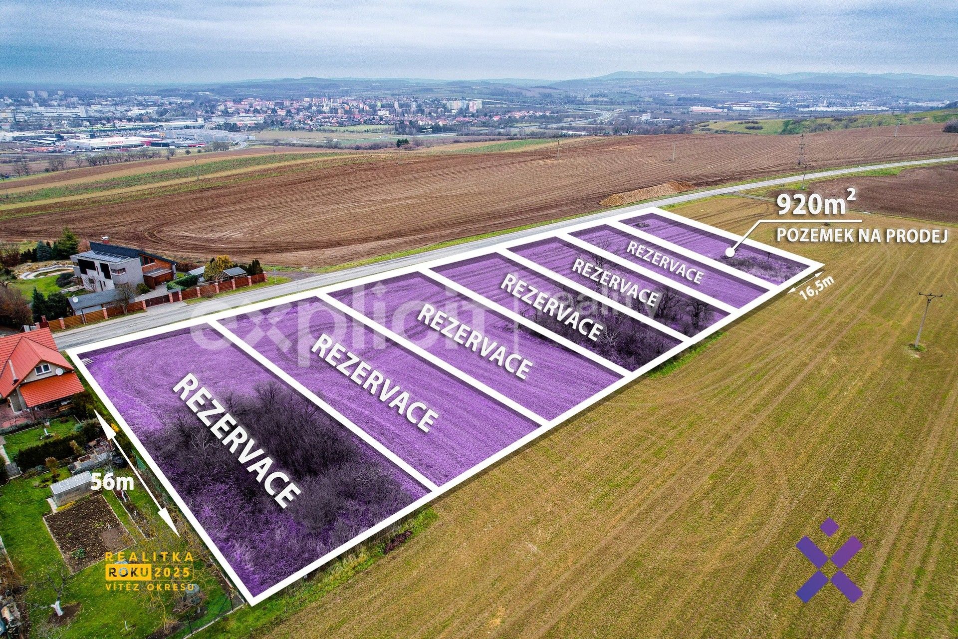 Pozemky pro bydlení, Pohořelice, 920 m² - 1