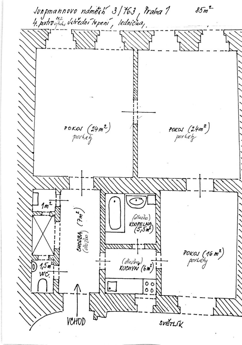 3+1, Praha - Nové Město, 85 m² - 2
