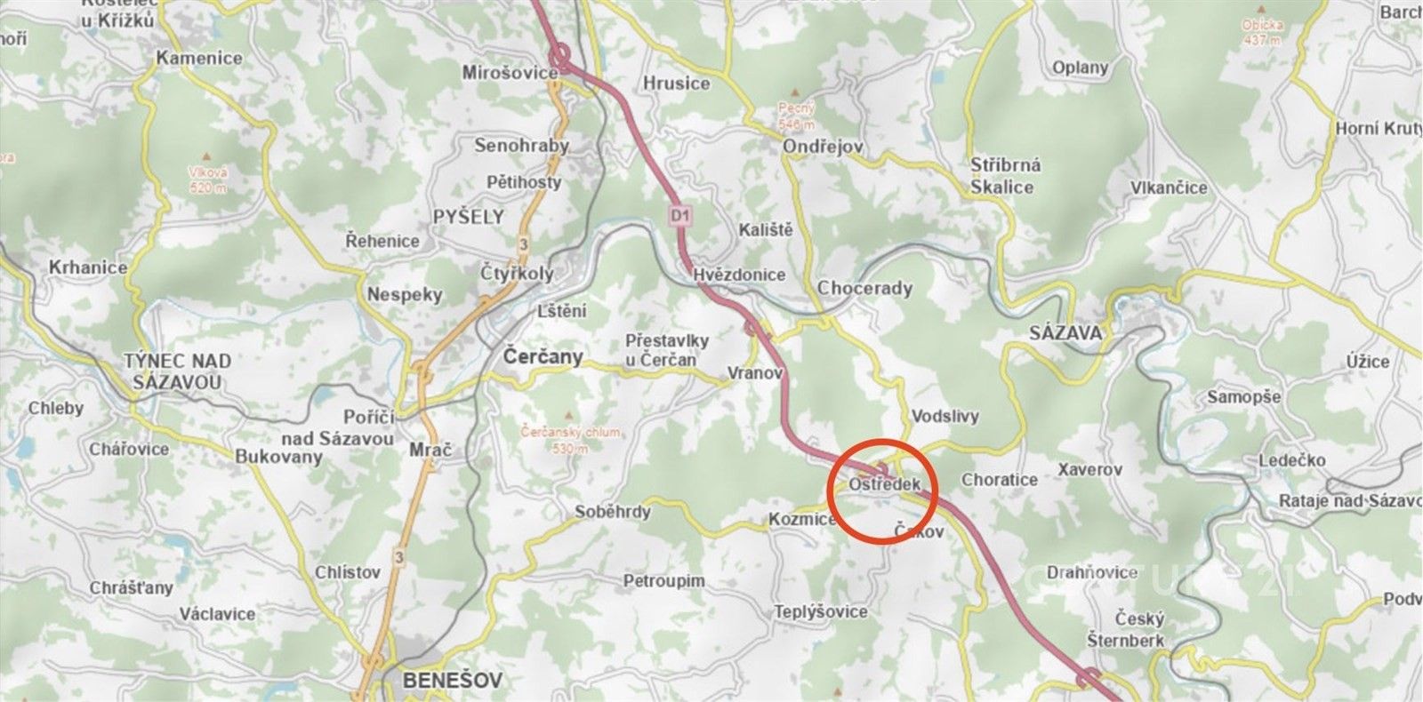 Prodej pozemek pro bydlení - Ostředek