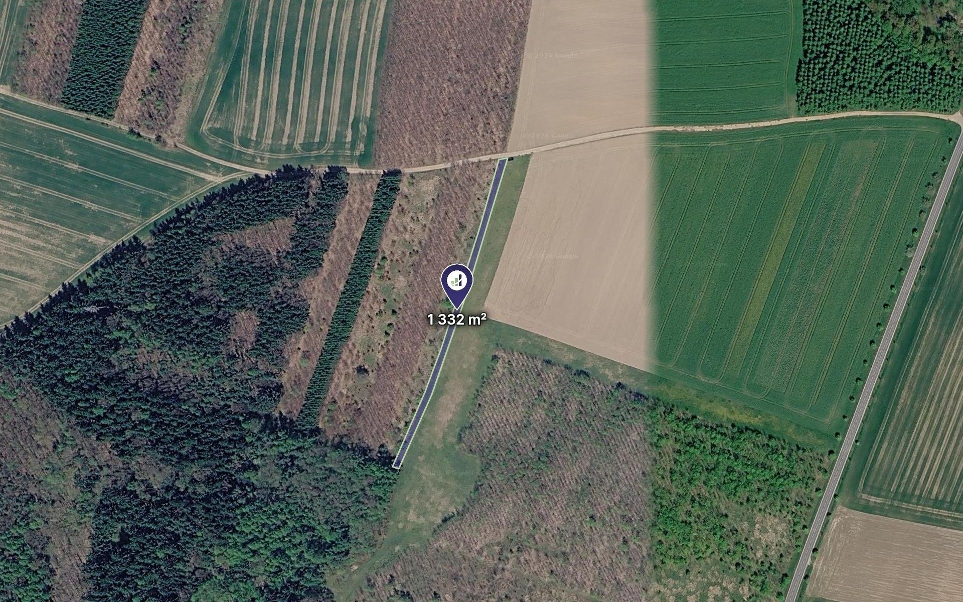 Zemědělský pozemek, 1 332 m²
