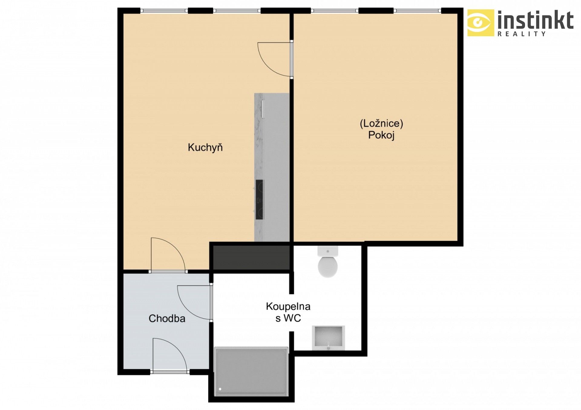 Pronájem byt 1+1 - U Hřiště, Radomyšl, 32 m²