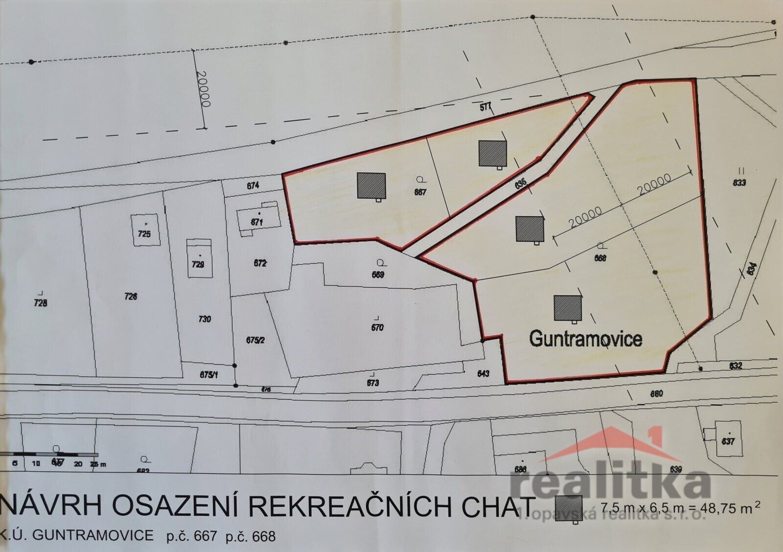 Prodej pozemek pro bydlení - Guntramovice, Budišov nad Budišovkou, 5 279 m²