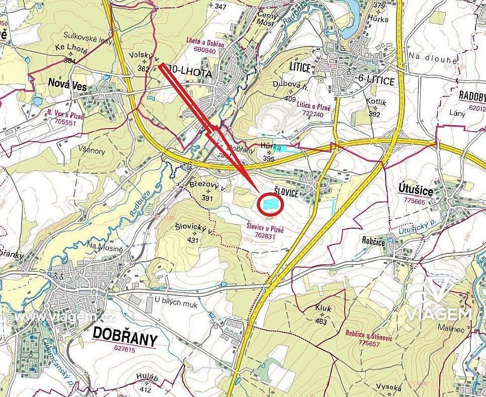 Prodej zemědělský pozemek - Dobřany, okres Plzeň-jih, Plzeňský kraj - 5