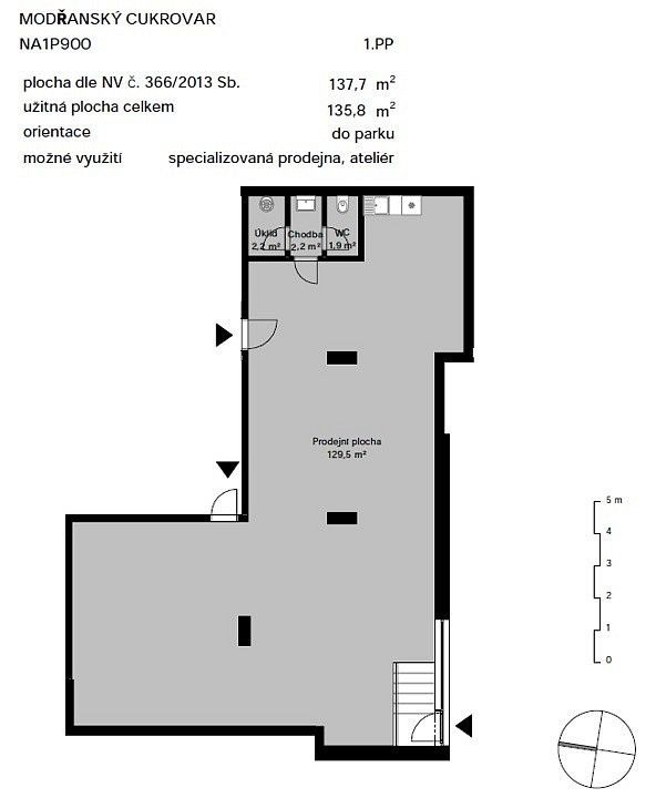 Obchodní prostory · 135 m² · Praha - Modřany, okres Praha 12, Hlavní město Praha - 4