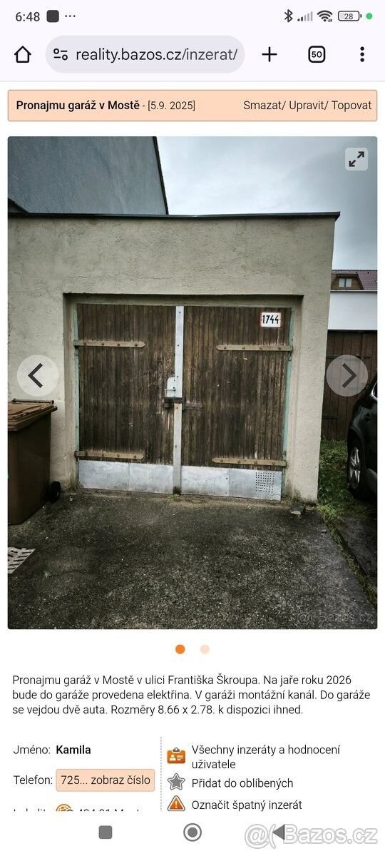 Garáže, Bečov, 434 01