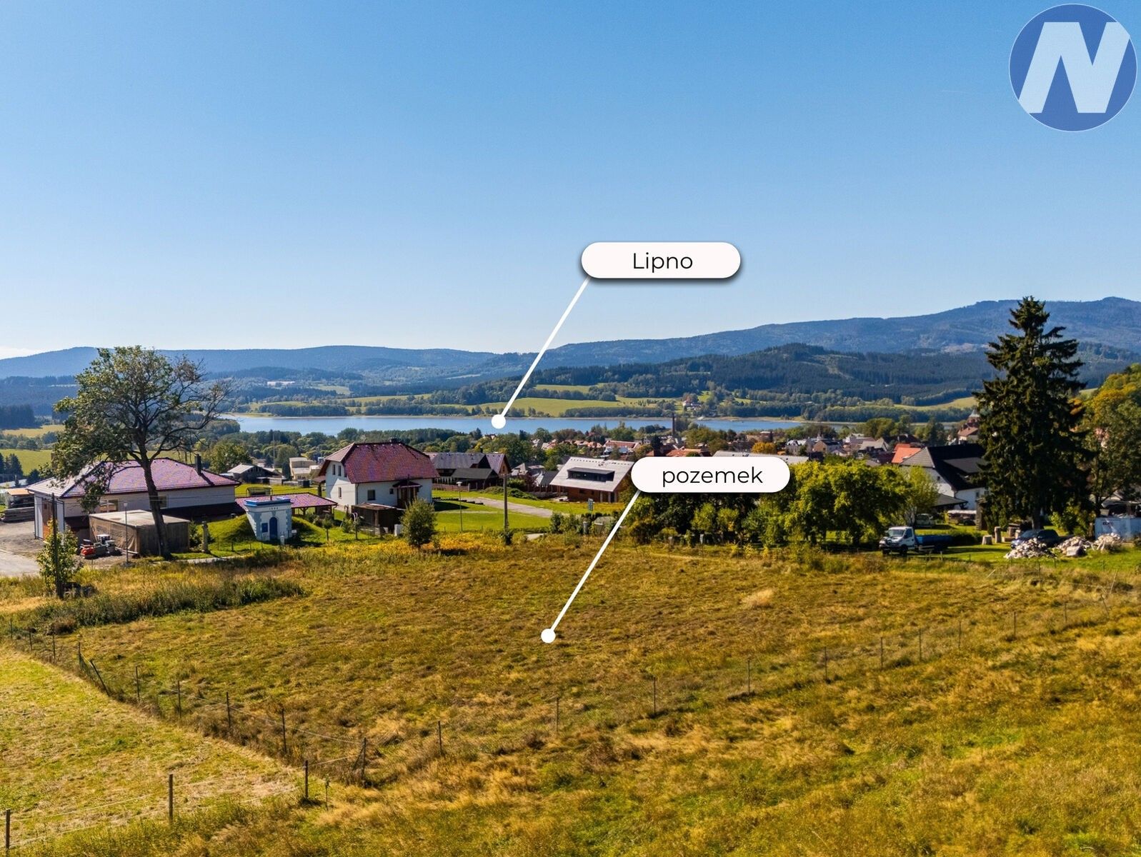 Pozemky pro bydlení, Horní Planá, 1 593 m² - 1