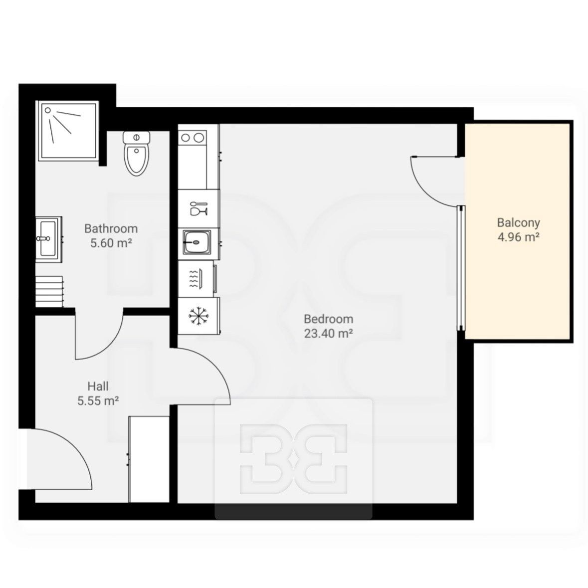 Byt 1+kk · 37 m² · Na Průhonu 1354, Plzeň Skvrňany - 3