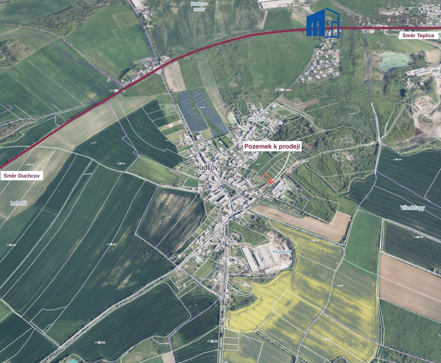Pozemky pro bydlení, Hudcov, Teplice