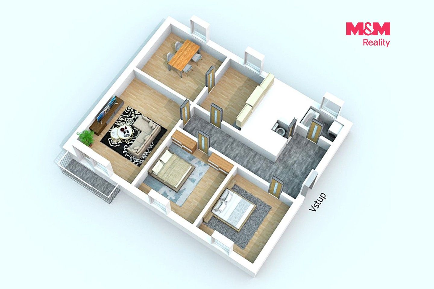Byt 4+1 · 64 m² · B. Smetany, Starý Kolín - 4