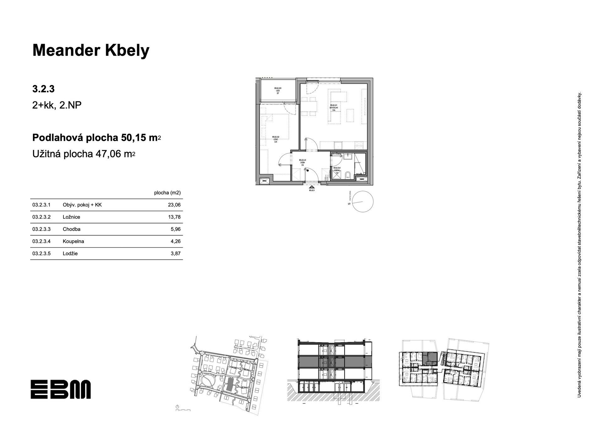Byt 2+kk · 50 m² · K Vinoři, Praha Kbely - 4