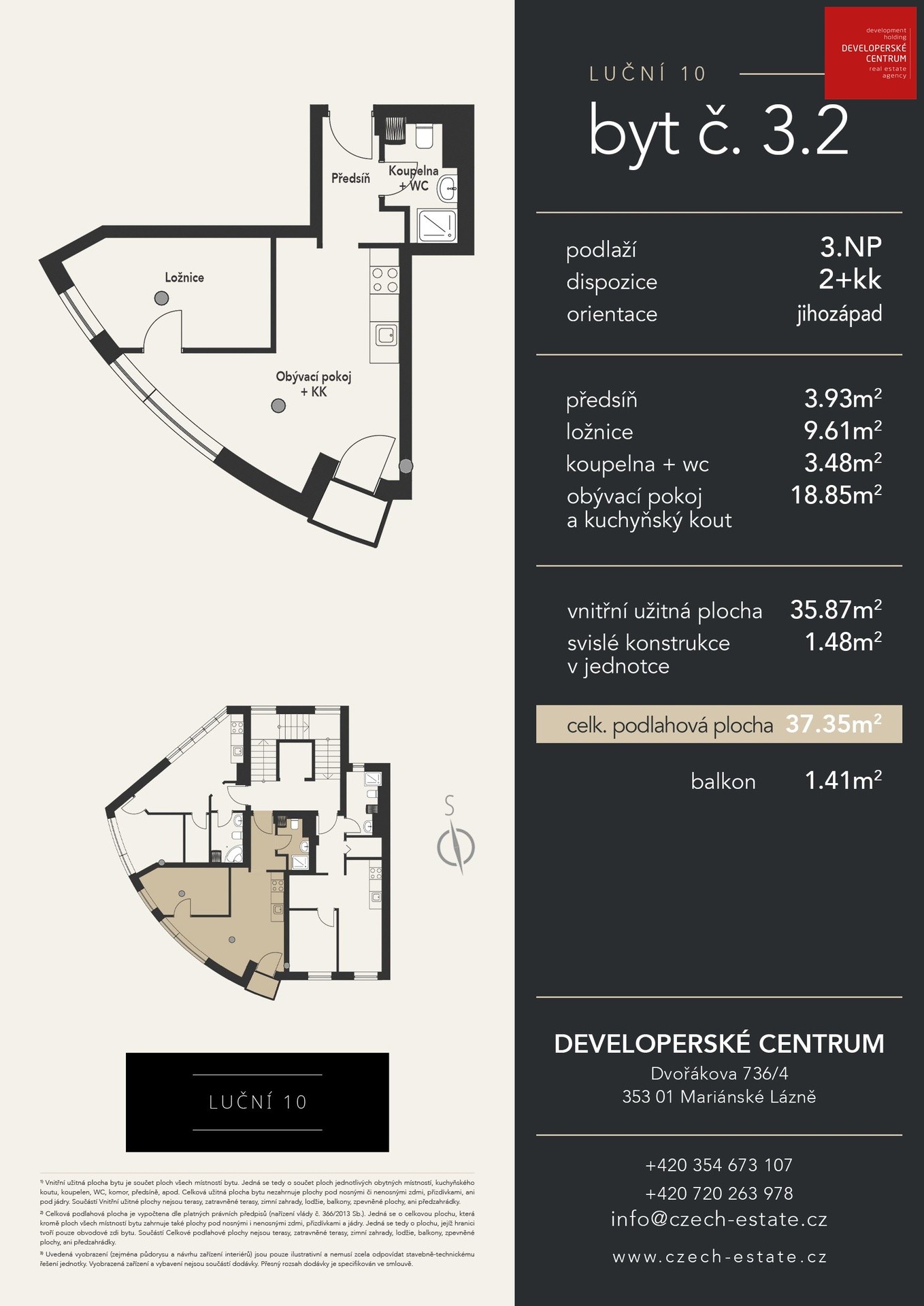 Pronájem byt 2+kk - Luční, Mariánské Lázně, 37 m² - 5