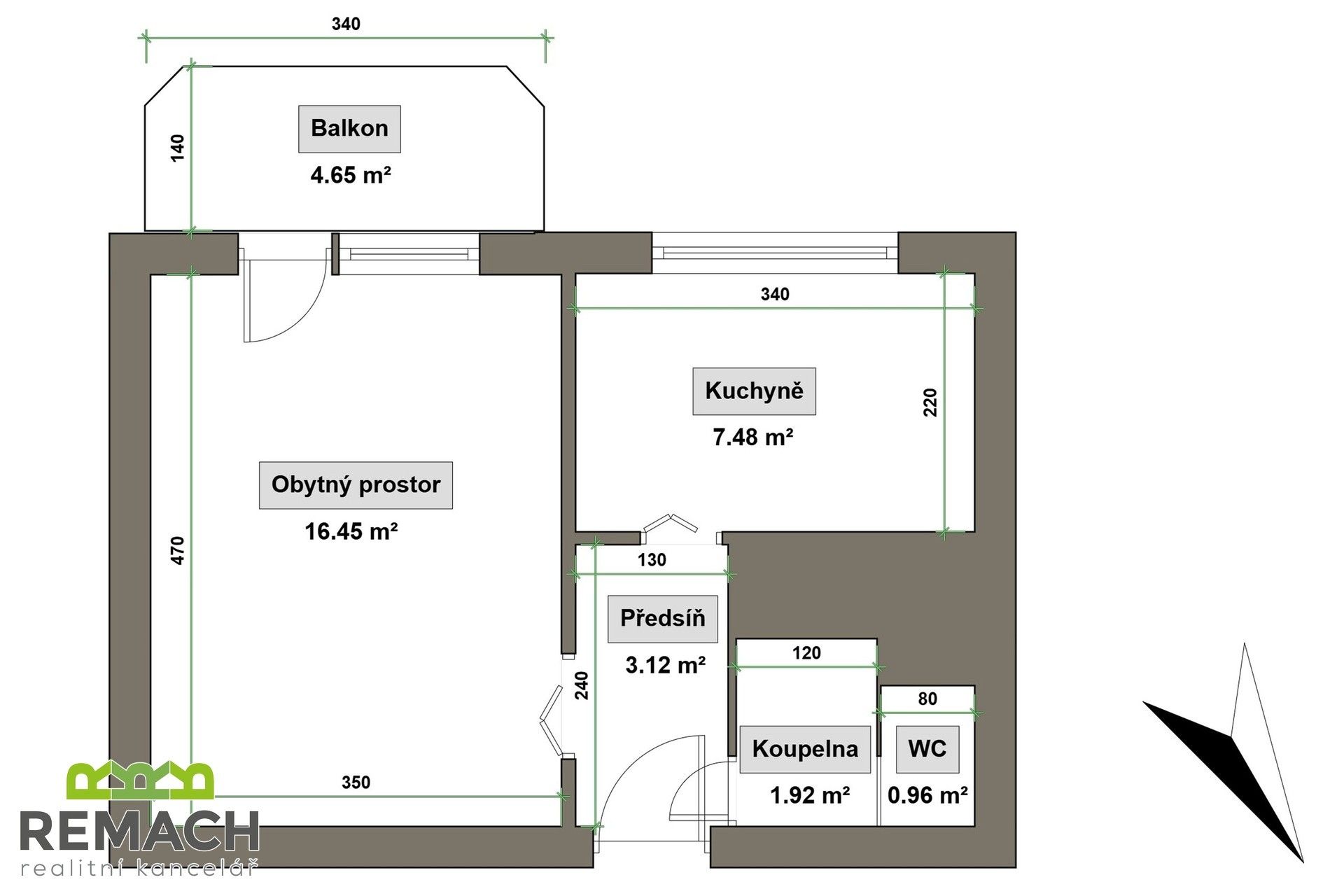 1+1, Štěpnická, Uherské Hradiště, 31 m² - 2
