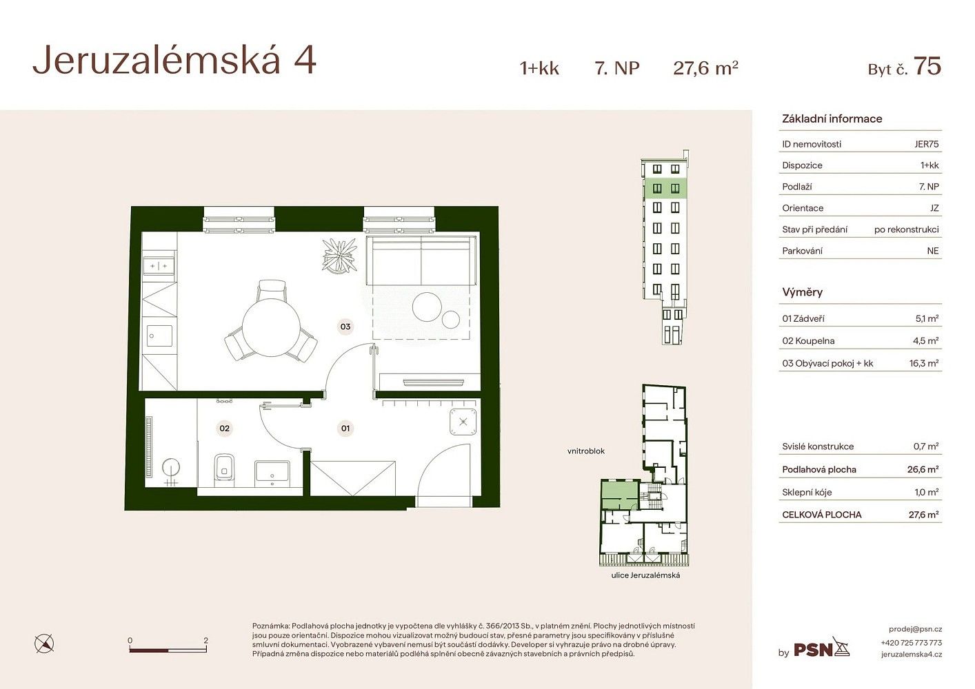 1+kk, Praha - Nové Město, okres Praha 1, Hlavní město Praha, 26 m² - 2