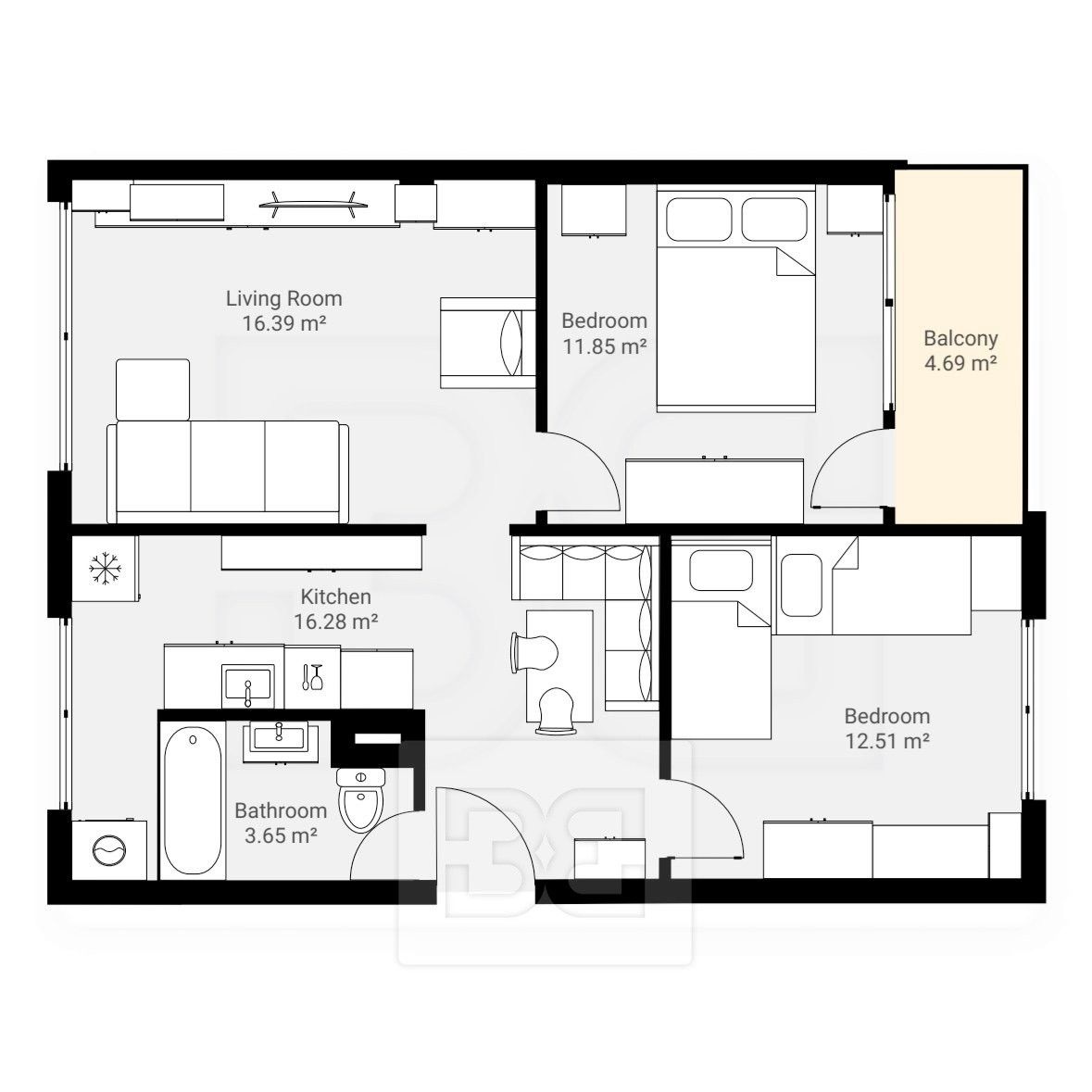 Byt 3+kk · 63 m² · Nad Dalmatinkou 894, Plzeň Lobzy - 3