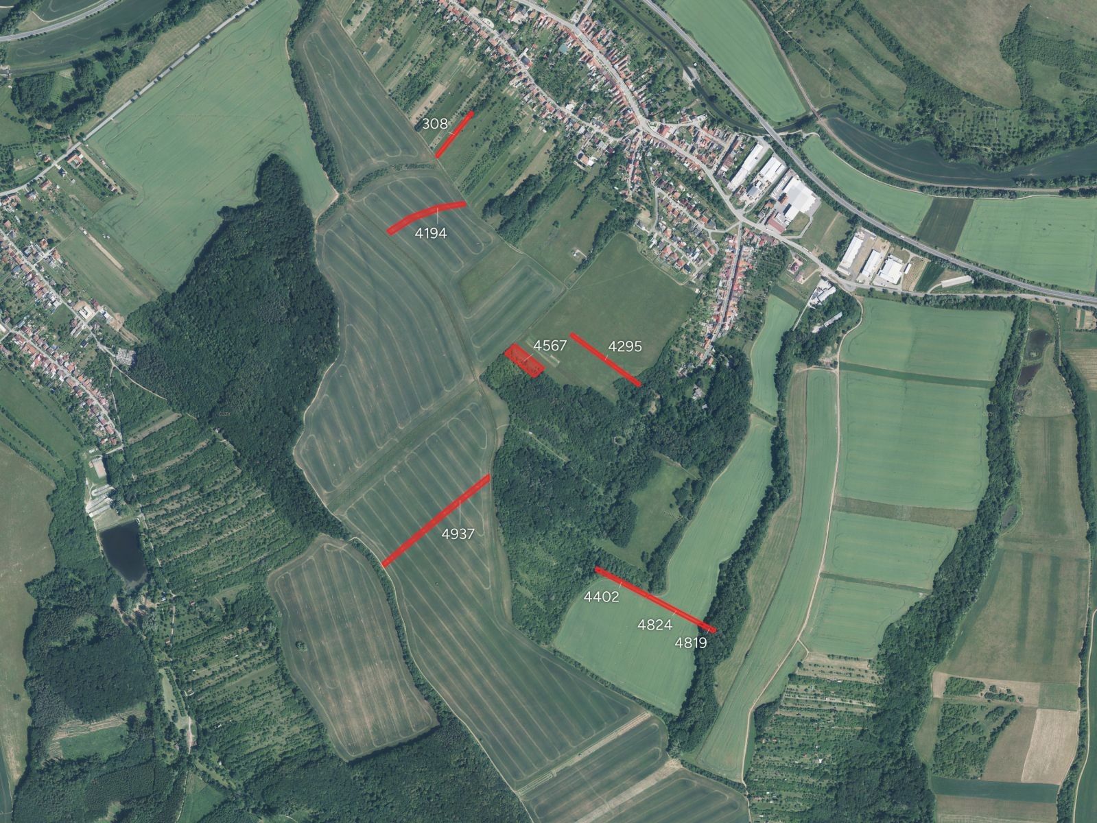 Zemědělské pozemky, Podolí