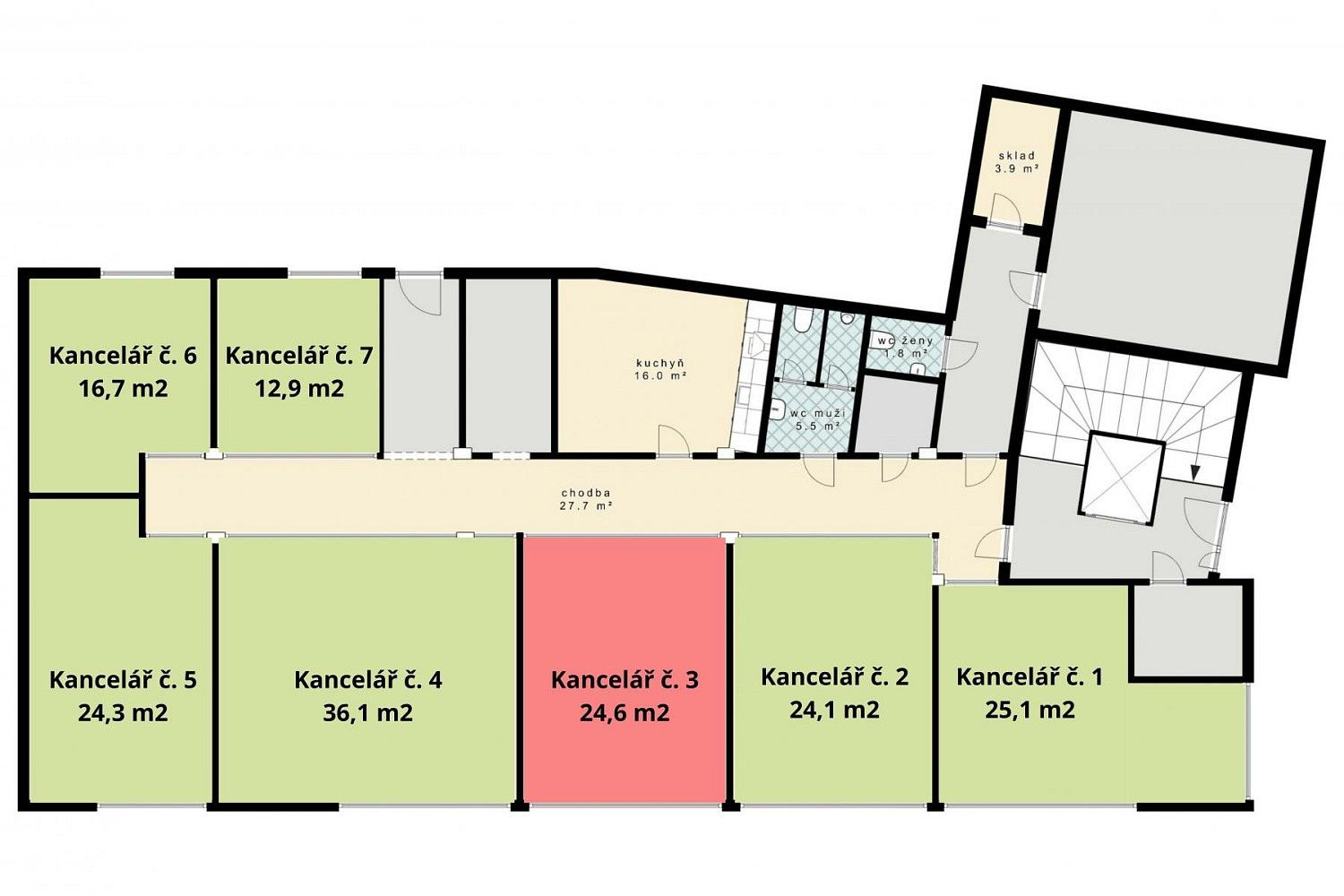 Kanceláře, České Budějovice - České Budějovice 2, Jihočeský kraj, 25 m² - 2