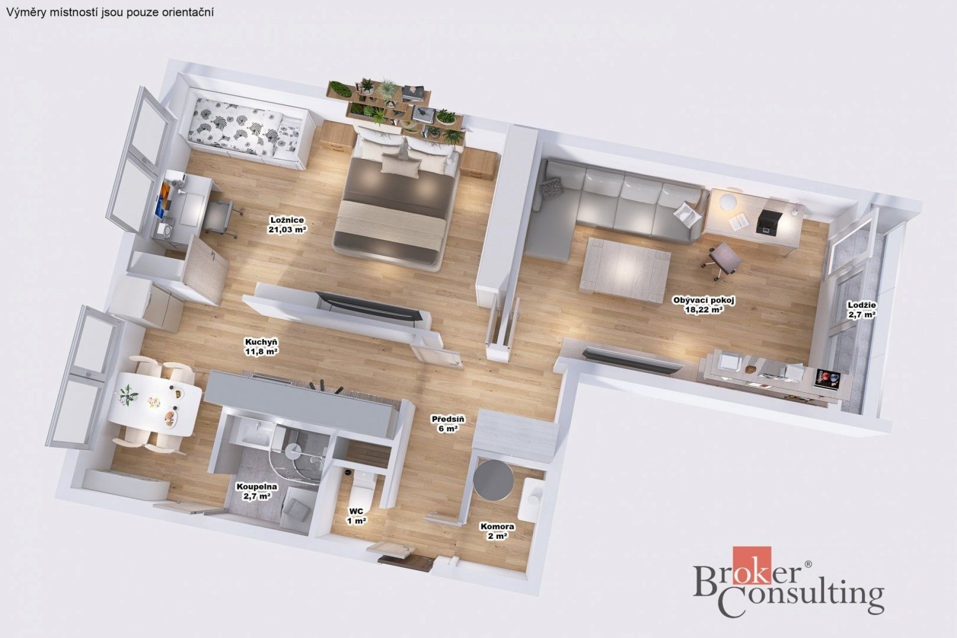 2+1, Černousy, 65 m² - 1