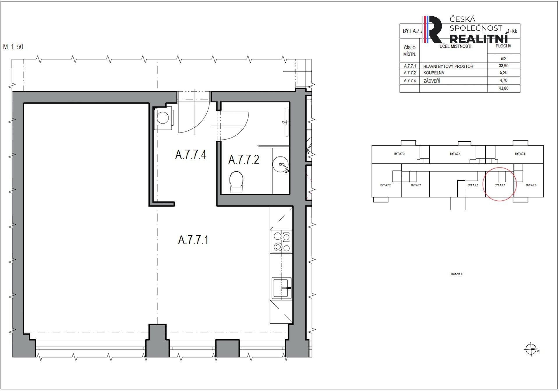 Pronájem byt 1+kk - Lorencova, Zlín, 43 m²