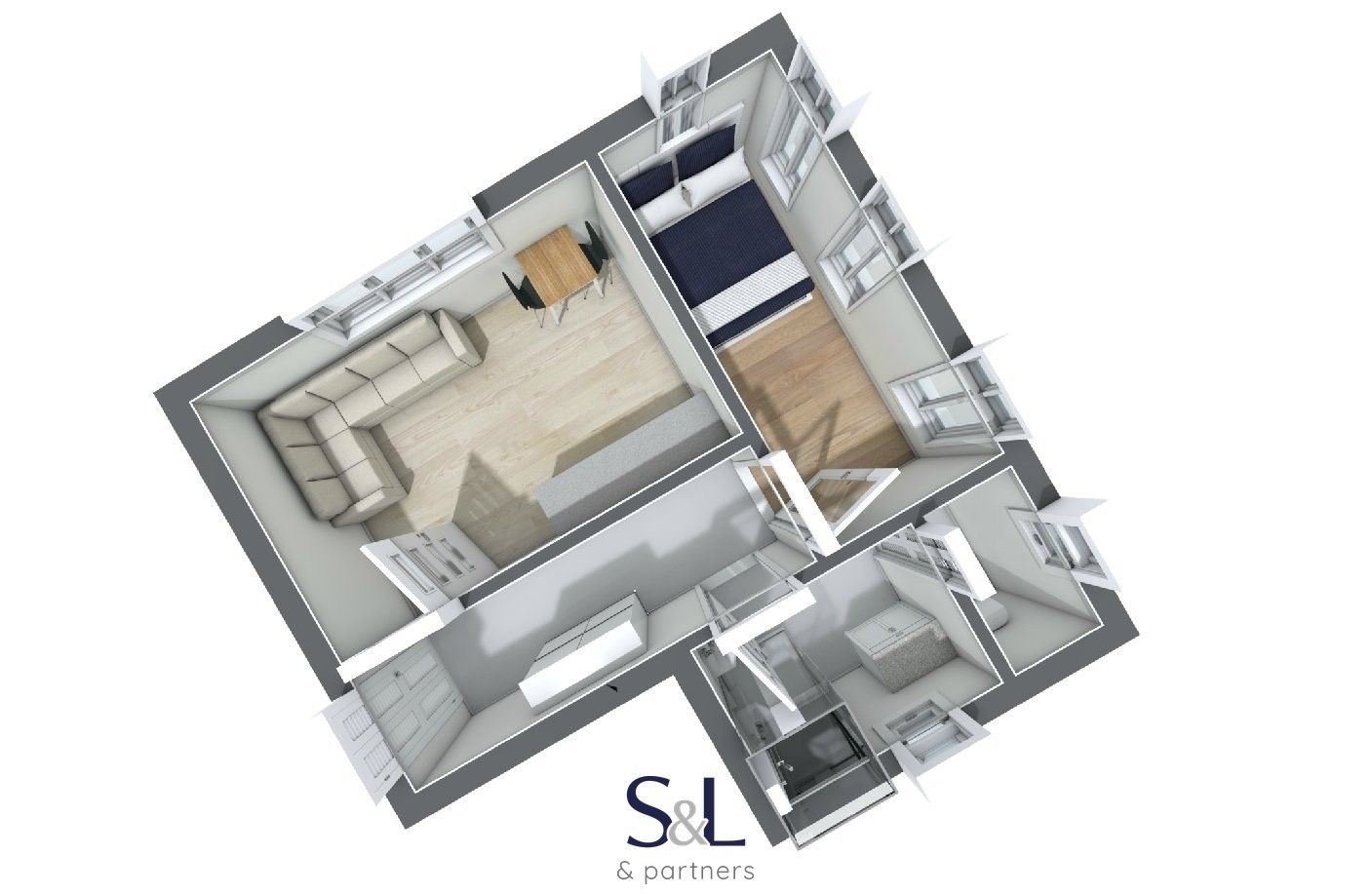 Pronájem byt 1+kk - Liberecká, Hodkovice nad Mohelkou, 37 m² - 5