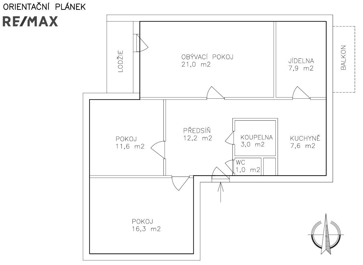 Prodej byt 4+1 - N. Frýda 1232, České Budějovice, 81 m²