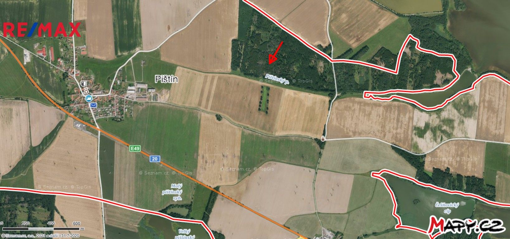 Lesy, Pištín, 1 m²