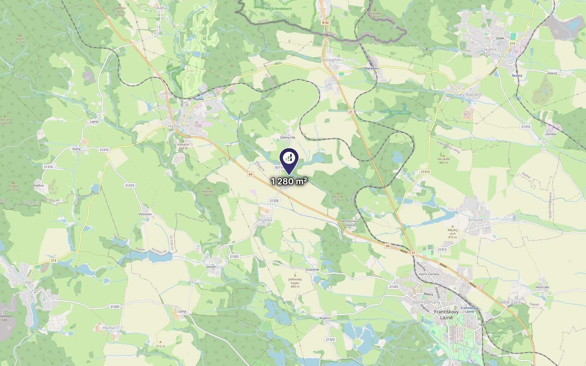 Pozemek · 1 280 m² · Vojtanov - 3