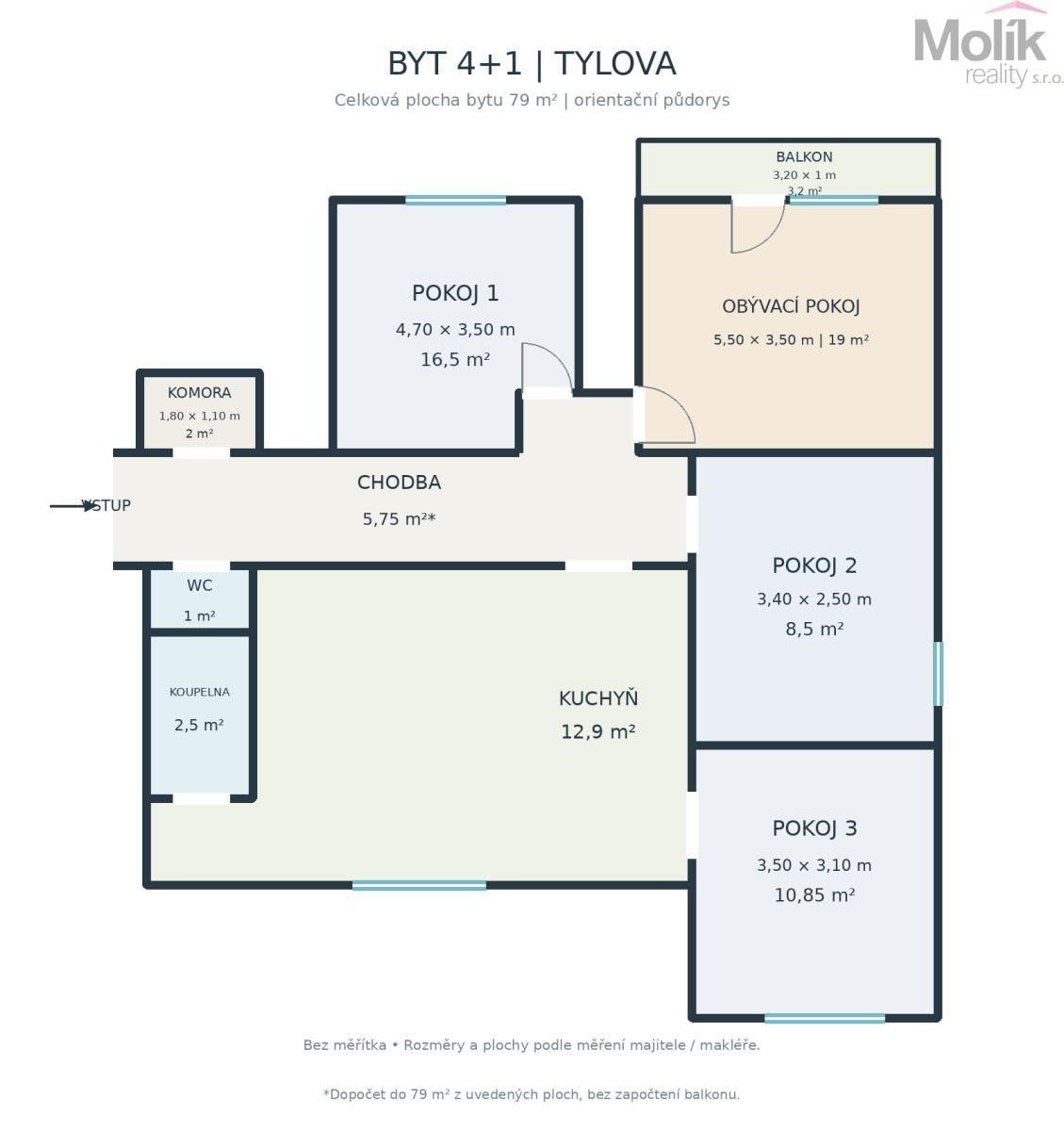 4+1, Tylova, Litvínov, 79 m² - 2