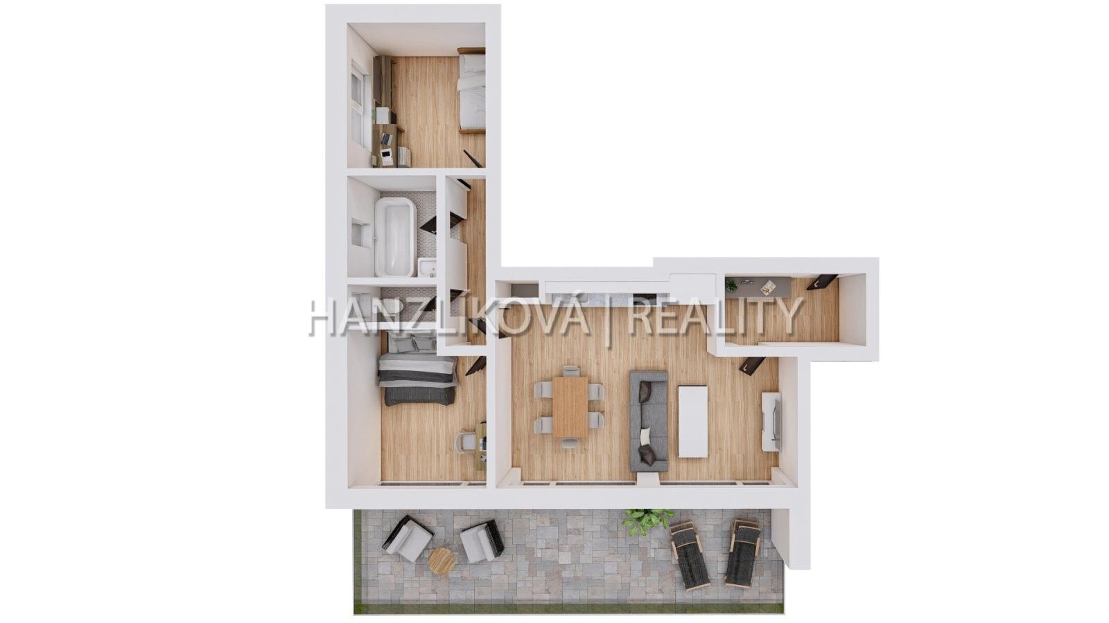 3+kk, U Parku 691, Hluboká nad Vltavou, 104 m² - 2