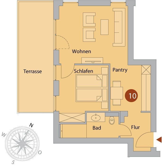 2+1, An der Waterkant 7, Villa Bernstein, , Mecklenburg-Vorpommern, 54 m² - 2