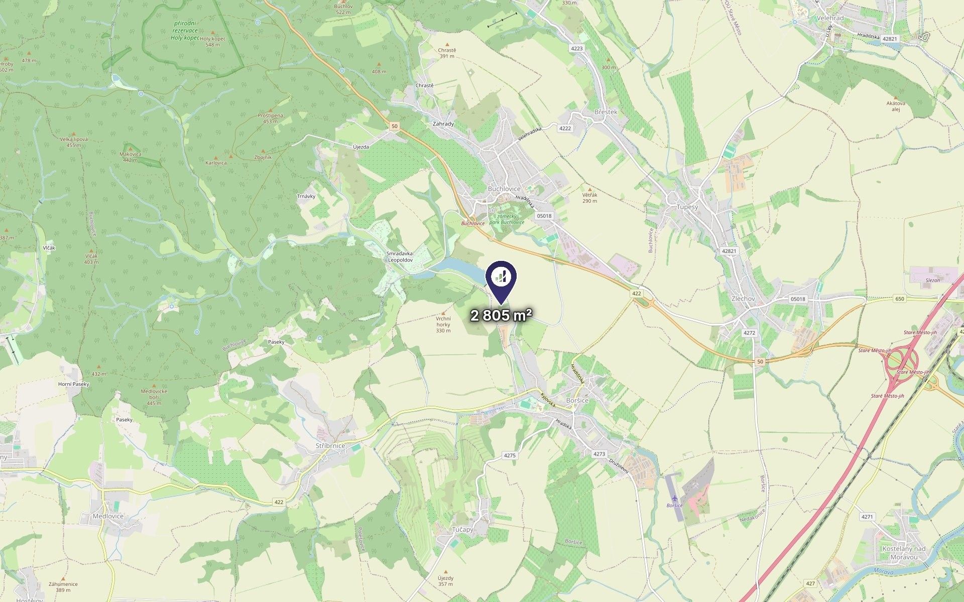 Zemědělský pozemek · 1 282 m² · Buchlovice - 3