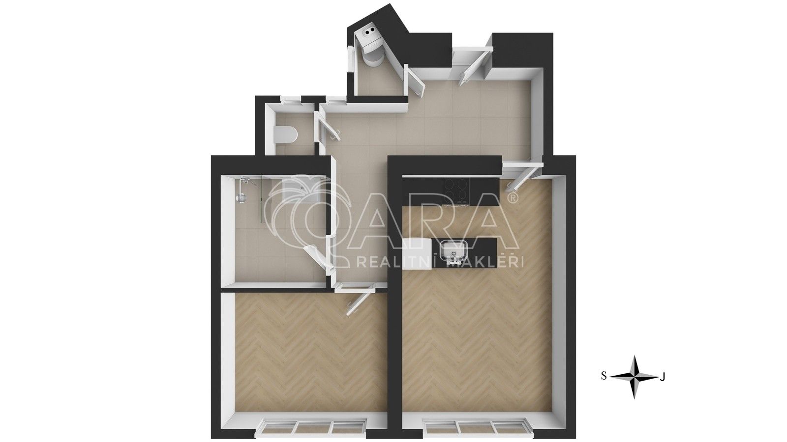 Pronájem byt 2+kk - Kaprova, Praha, 60 m²