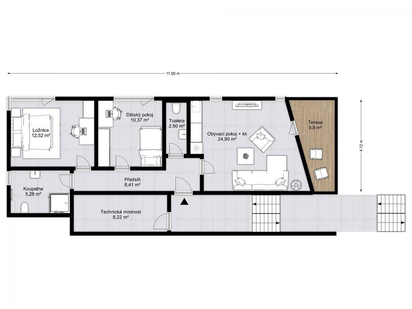 Prodej byt 3+kk - Mladé Buky, okres Trutnov, 64 m² - 5