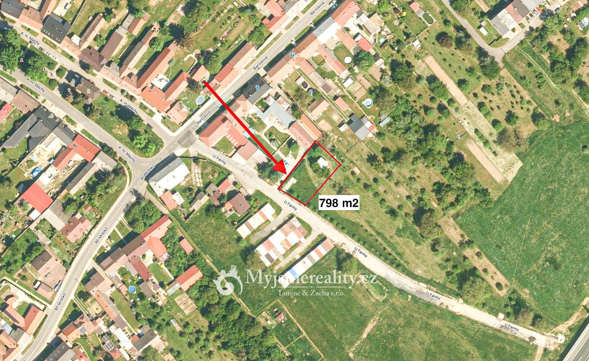 Prodej pozemek pro bydlení - U Farmy, Otrokovice, 798 m²