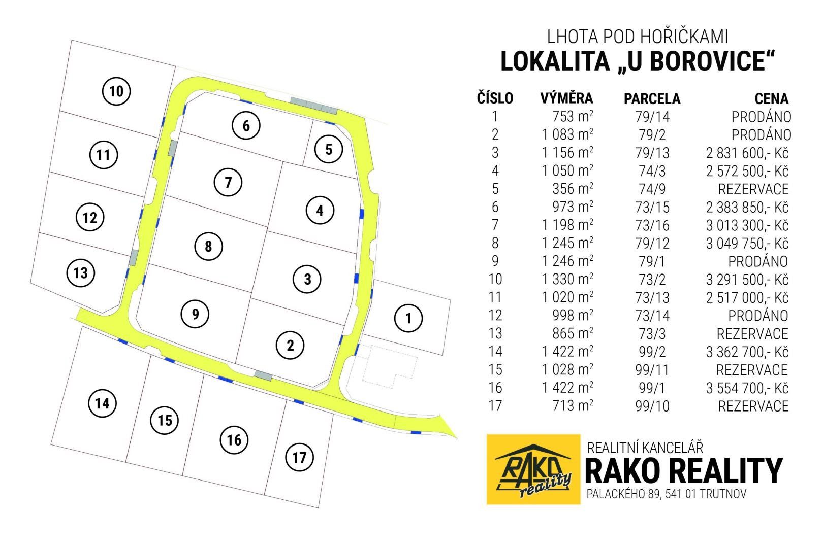 Pozemky pro bydlení, Lhota pod Hořičkami - 1