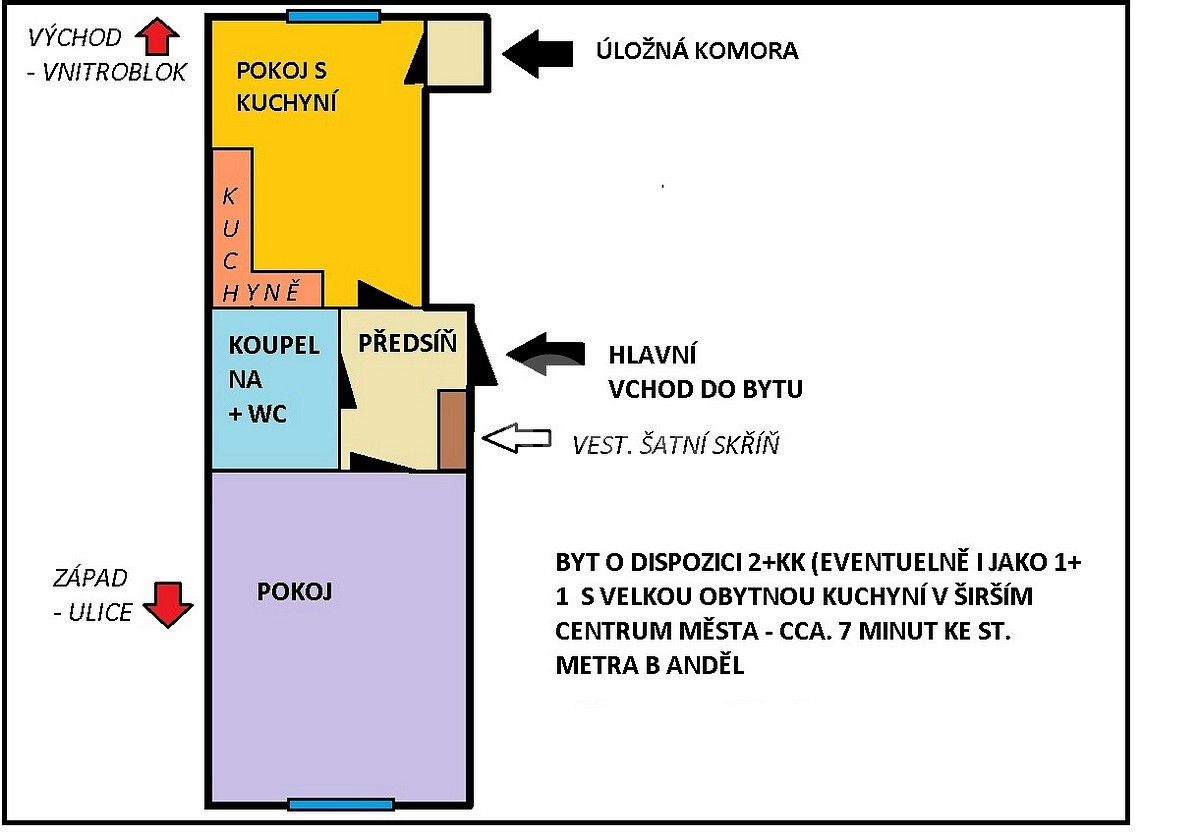 Byt 2+kk · 48 m² · Na Zámyšli, Praha 5 - Košíře - 3