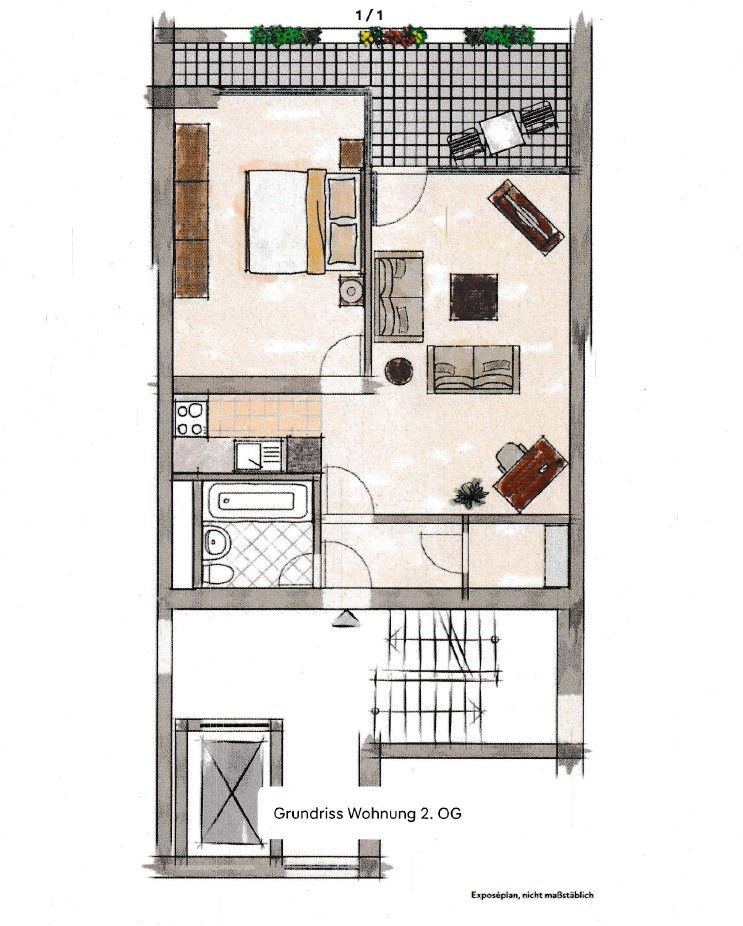 2+1, Forellenweg 34, , Dolní Sasko, 70 m² - 2