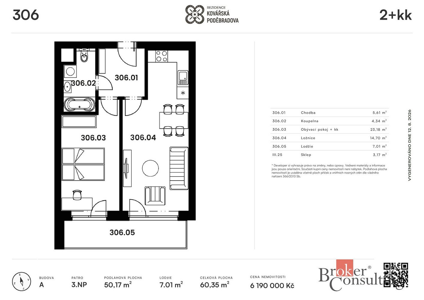 Byt 2+kk · 60 m² · Poděbradova, Plzeň - Jižní Předměstí - 3