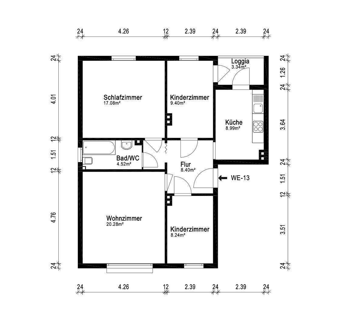 4+1, Bremen Schwachhausen Bremen 28213, 79 m² - 2