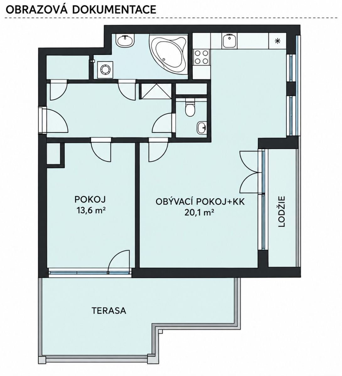 2+kk, Holubinková, Praha - Pitkovice, 61 m² - 2