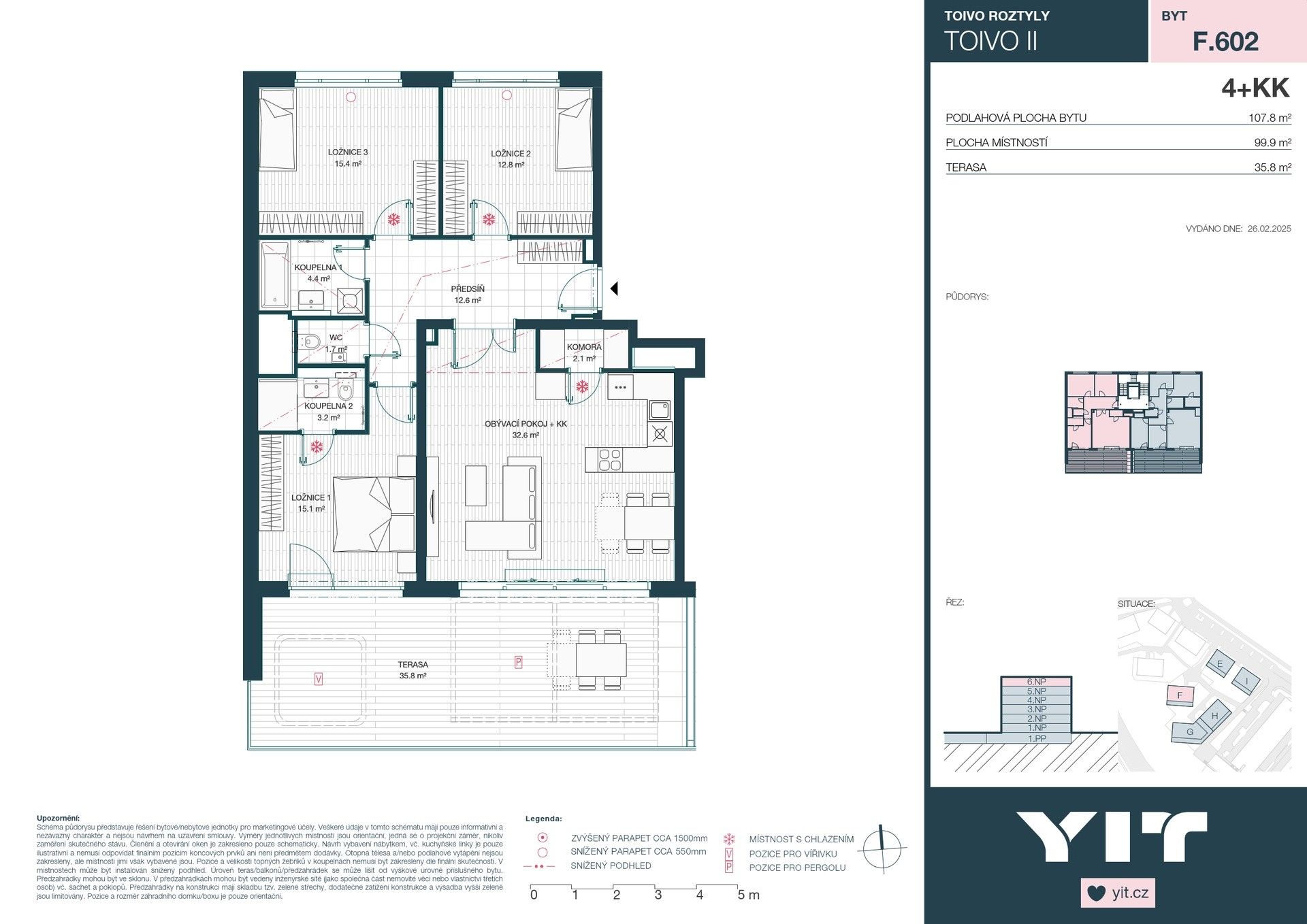 Prodej byt 4+kk - Komárkova, Praha, 100 m²