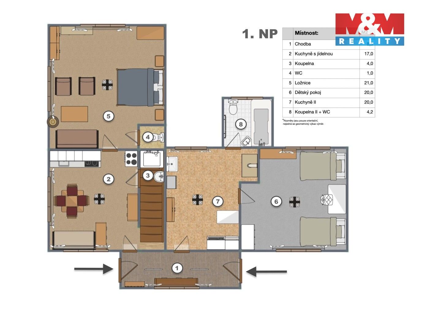Rodinné domy, Malkovice, Sedlec-Prčice, 170 m² - 2