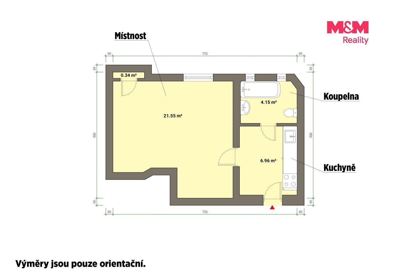 Byt 1+kk · 33 m² · Anglická, Mariánské Lázně - 3