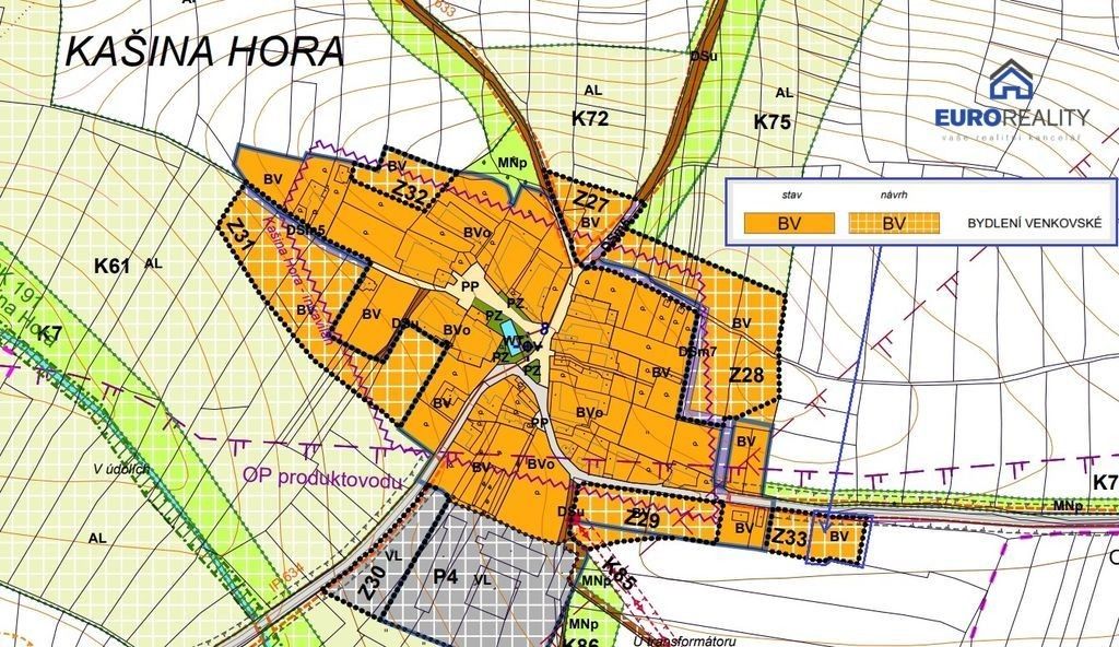 Prodej pozemek pro bydlení - Kašina Hora, Záhoří, 2 272 m²