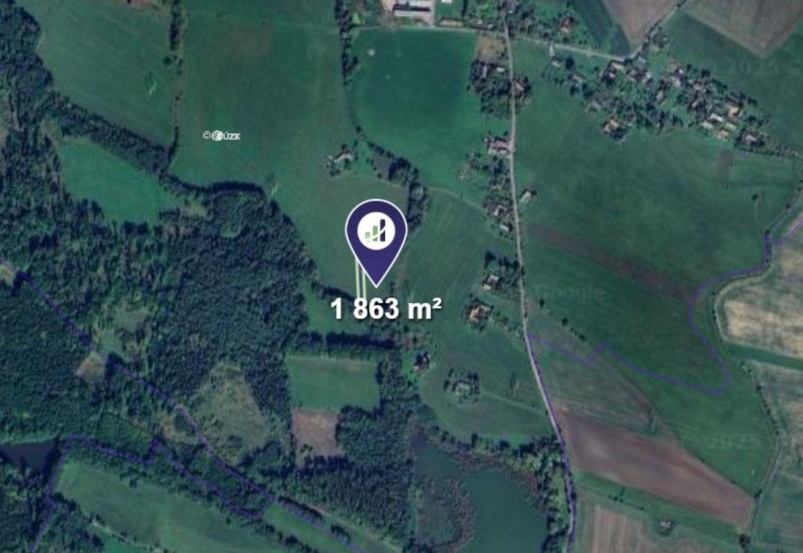 Prodej louka - Lanžov, 1 863 m²