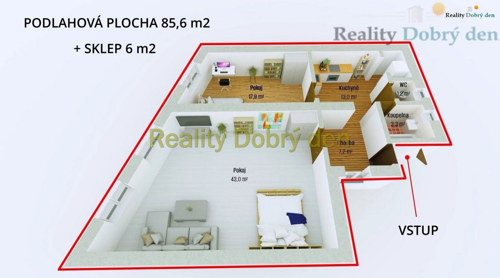 Prodej byt 2+1 - Dolní náměstí, Opava, 86 m²