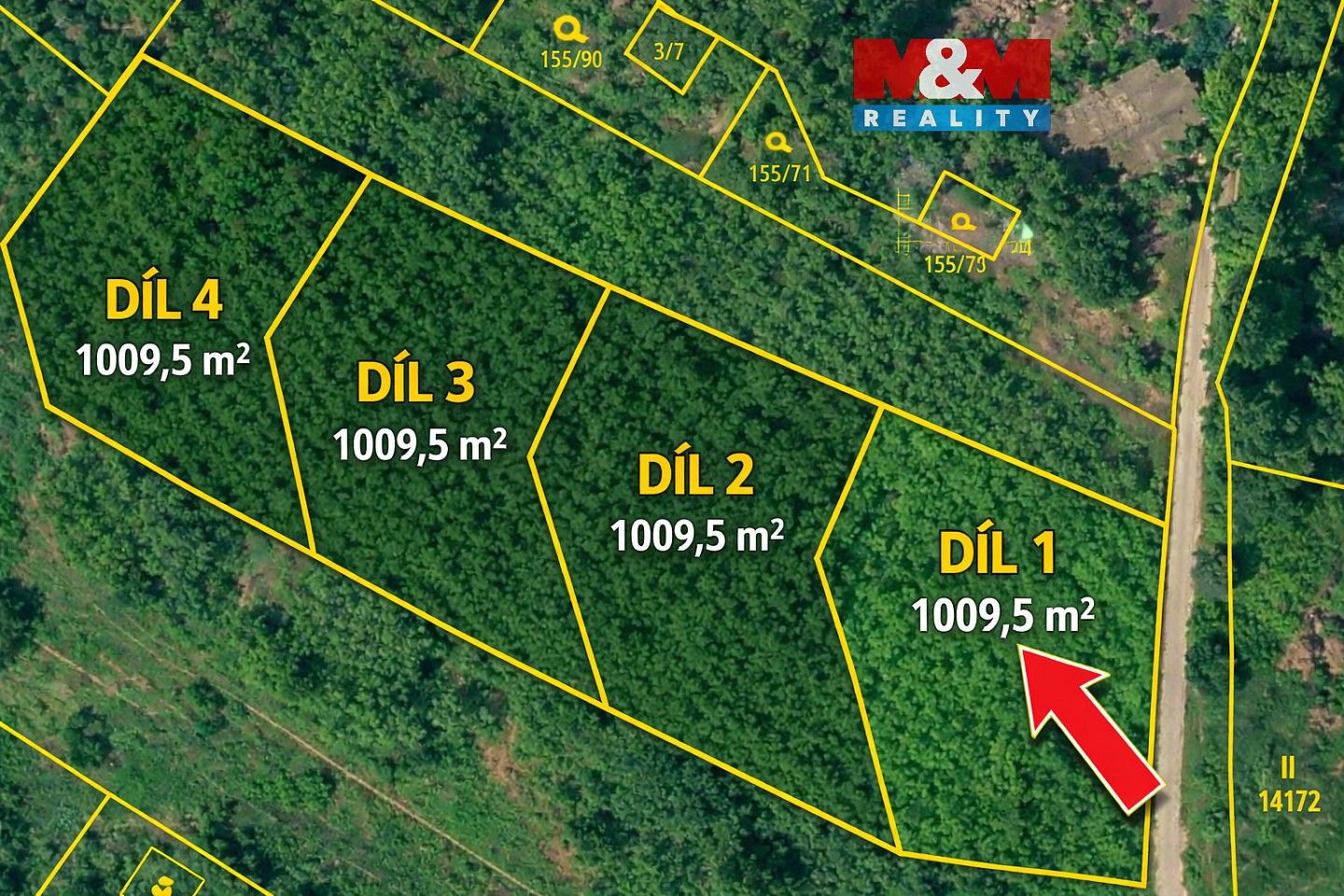 Louka, 1 009 m²