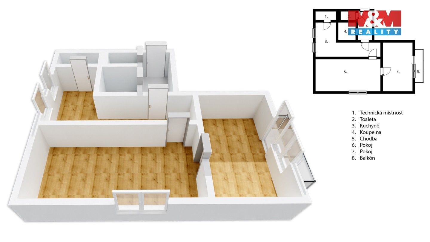 Prodej byt 3+1 - Vršce, 70 m²