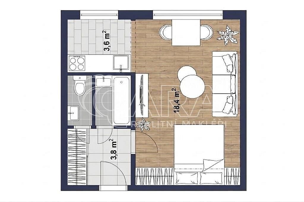 Prodej byt 1+kk - Praha - Chodov, okres Praha 11, Hlavní město Praha, 31 m² - 5